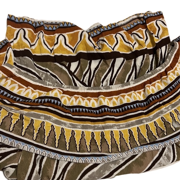 CHICO’S, On/Off Shoulder, 100% Rayon, Elastic End Sleeves Top, Multi Colors, 2 - Picture 3 of 7